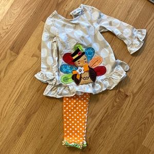 Rare Editions toddler girls thanksgiving set 4T